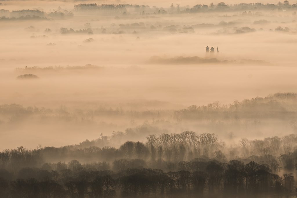 Photograph of Mist over the English Countryside